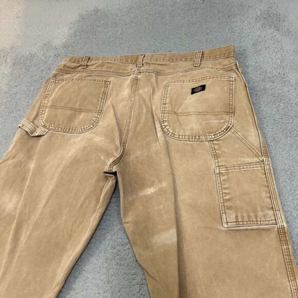Dickies‎ Pants Mens 42x30 Brown Beige Faded Carpenter Duck Canvas Work Wear Y2K - Picture 3 of 10